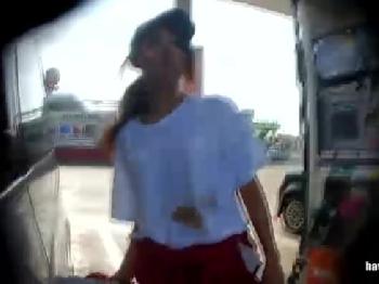 ガソリンスタンドの美女店員とハメ撮りパコ！素人お姉さんぶっかけのアダルト動画